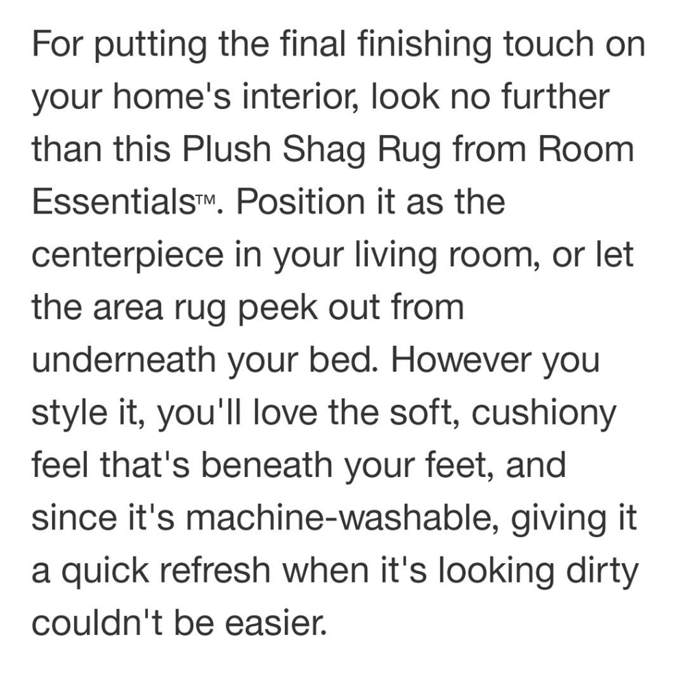 ✨HP✨ *Room Essentials* Plush Shag Washable Area Rug - Picture 7 of 7